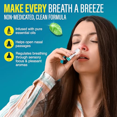 GuruNanda Vapor Inhaler Nasal Stick with Essential Oils for Congestion Relief