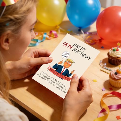 Funny Trump 65th Birthday Card - Humorous Gift for Him/Her