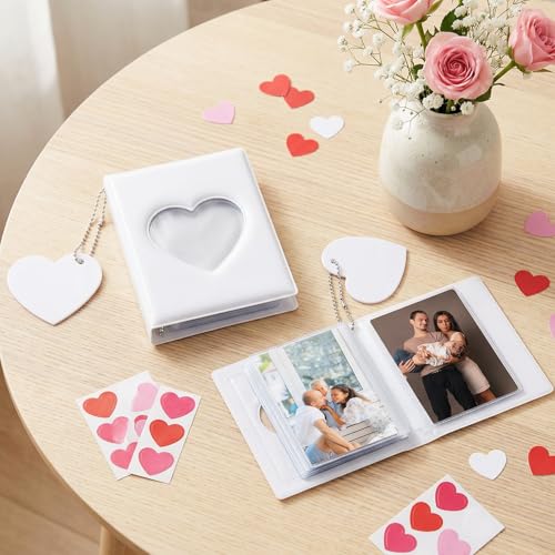 DOPENSPI Mini Photocard Binder with 40 Pockets - Heart Design