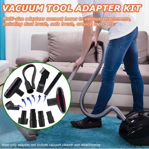 YurMemo 4-Piece Vacuum Hose Adapter Kit for Wet/Dry Vacs