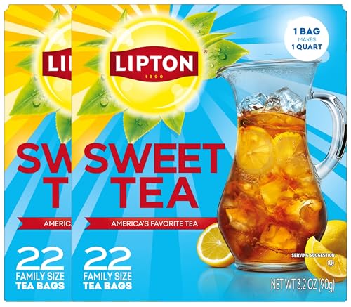 Lipton Southern Sweet Iced Tea Bags - Family Size, 44 Count