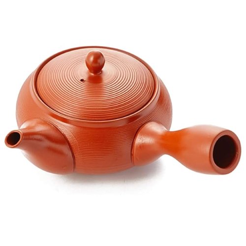 Japanese Kyusu Ceramic Teapot with Stainless Mesh Filter, Tokoname-yaki, 300ml