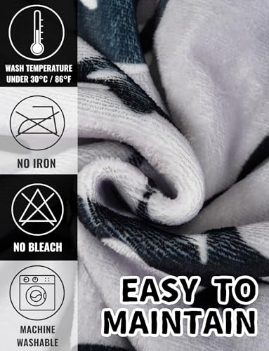 Killer Whale Blanket Hoodie for Women Men - Orca Whale Fleece Wearable Blanket