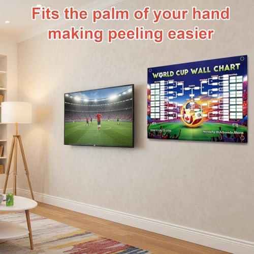 World Cup Soccer Poster - Double-Sided Match Schedule 100x60 cm