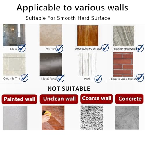 Nabreeli 12 Pack Transparent Adhesive Wall Hooks No-Drill for Renters & Home Organization