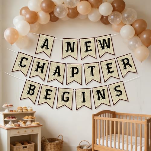 Vintage Book Chapter Begins Party Banners - 3PCS Garlands