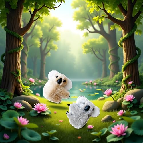 Myuiao Plush Koala Hair Clips Small Stuffed Animal Hair Barrettes