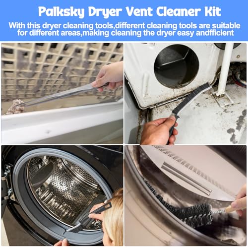 Palksky Dryer Vent Cleaner Kit - 3-Piece Flexible Tool Set