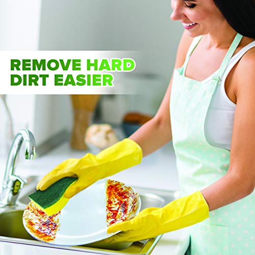 SCRUBIT Heavy Duty Scrub Sponges - 6 Pack with Non-Smell Pads