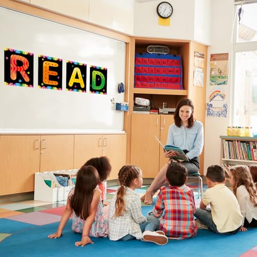 COCHIE Reading Posters Set of 4 - Classroom Decor for Kids
