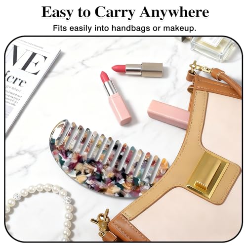 Gmlawsc Anti-Static Wide Tooth Travel Comb for Curly and Thick Hair
