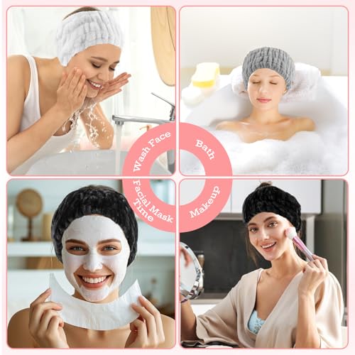 3-Piece Spa Headband Set – Soft Terry Cloth Hairband for Face Washing & Makeup