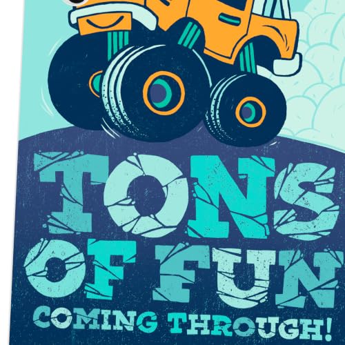 Hallmark Birthday Card for Kids with Monster Truck Sticker
