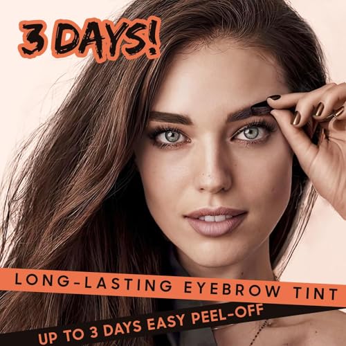 Anguishil Peel-Off Eyebrow Gel Tint with Stencils Waterproof Long-Lasting