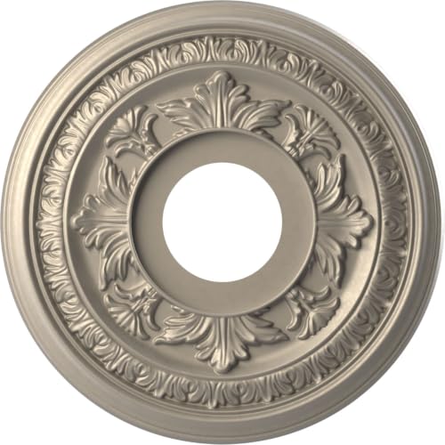 Ekena Millwork 13" PVC Ceiling Medallion in Metallic Silver