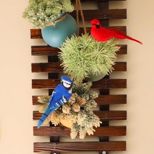 Set of 3 Realistic Artificial Birds for Christmas Decor