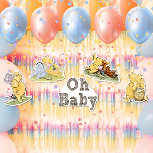 Winnie Bear Baby Shower Cutouts & Hanging Banner Party Decorations