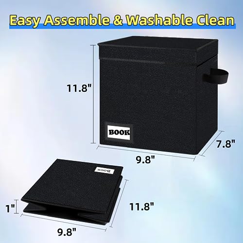 YNSZAS Comic Book Storage Box - Collapsible, Heavy Duty, Holds 160-180 Comics