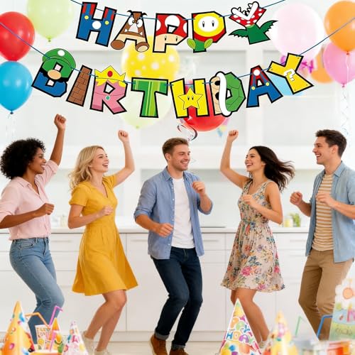 Cartoon Happy Birthday Banner | Fun Party Decorations