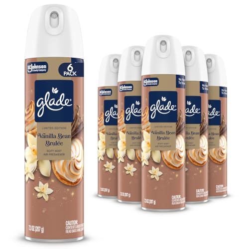 Glade Soft Mist Air Freshener, Vanilla Bean Brulee, 7.3oz - 6 Pack
