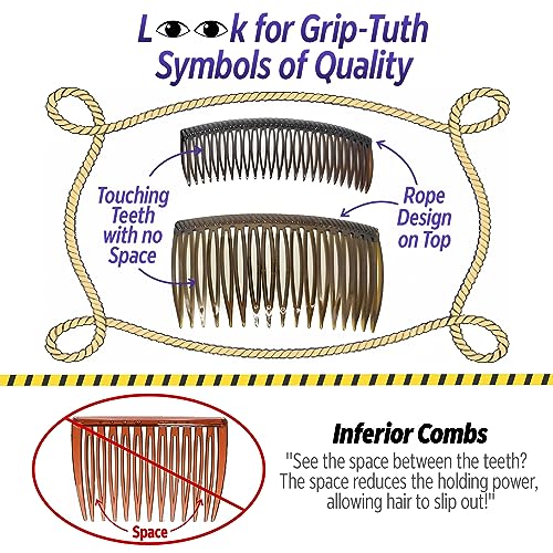 Good Hair Days Grip-Tuth Shorty Comb 3.25 Inch Styling Side Comb for Fine Hair