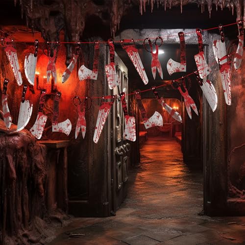 OHOME Halloween Party Decorations - 12 Pack Hanging Banner