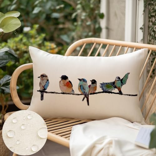 RABUSOFA Waterproof Outdoor Pillow Covers 12x20 - Teal Blue