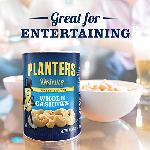 PLANTERS Deluxe Lightly Salted Whole Cashews, 18.25 oz. Resealable Jar