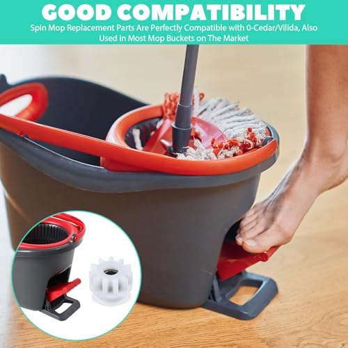 Larrel Spin Mop Replacement Parts 4 Pack for O-Cedar & Vileda Buckets