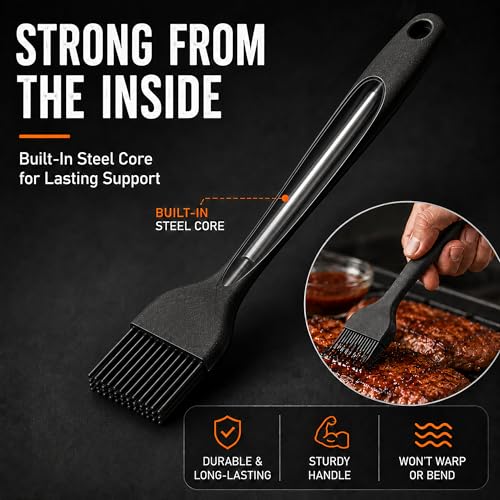 2 Pack Silicone Basting Brushes - Heat Resistant & BPA Free