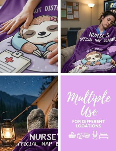 Official Nurse Gift Flannel Blanket 60x80 Inches - Cozy and Warm