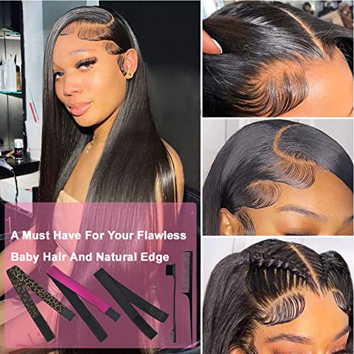 Lace Melting Band Set for Wigs with Edge Brush and Rat Tail Comb