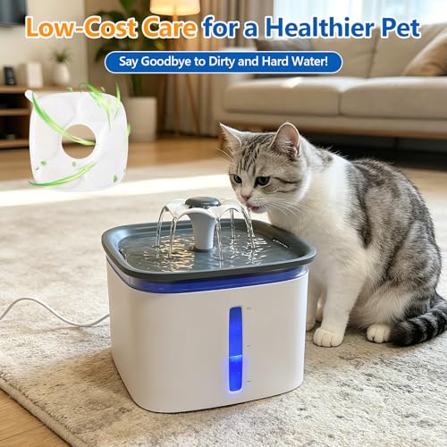 24-Pack Cat Water Fountain Replacement Filters & Sponges for Veken Fountains
