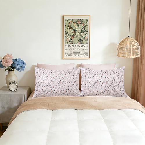 ROSE&RISY Queen Pillowcases Set of 2 Soft Microfiber Pillow Covers