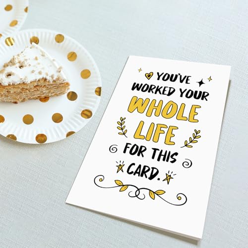 Funny Retirement Card for Coworker - 5.3x8 Inches, Eco-Friendly