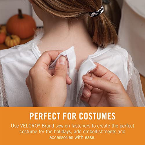 VELCRO Fabric Tape for Easy Sewing | 30in x 3/4in White