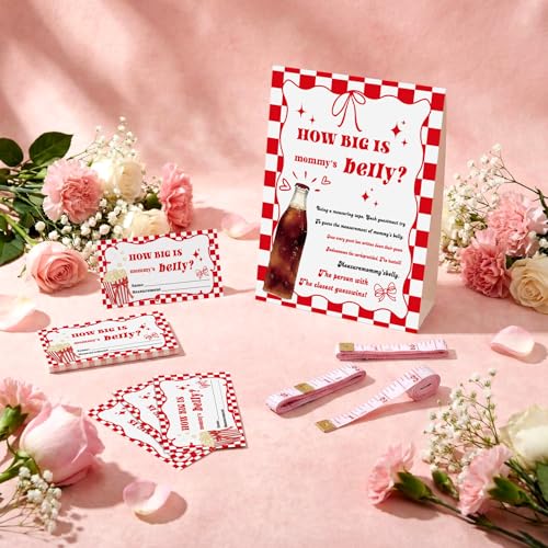 She's Ready to Pop Baby Shower Belly Measurement Game - 54 Piece Set