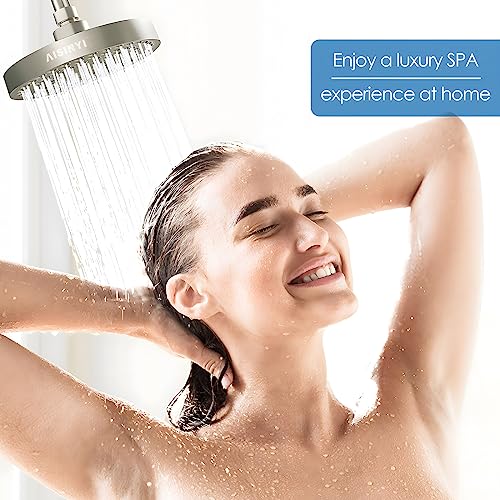 6-Inch High Pressure Rain Shower Head with Brushed Nickel Finish