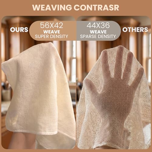 Reusable Cheese Cloths - 6 Pcs Unbleached Cotton Strainers, 18x18 Inch