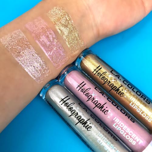 L.A. Colors Holographic Iridescent Lip Gloss Gold Rush CLG422