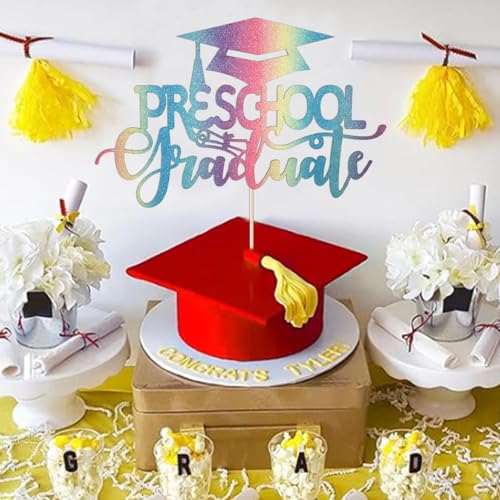 Sleyberoy Preschool Graduation Cake Topper - Class of 2024 Decor