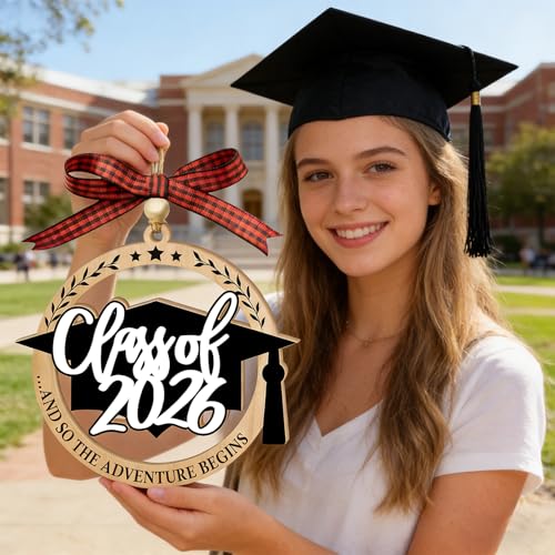 Class of 2026 Wooden Hanging Graduation Ornament 4.72 Inch