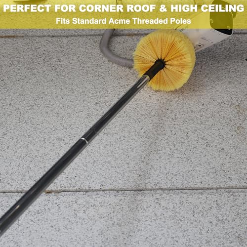 Yellow Cobweb Duster Brush Head - Efficient Indoor & Outdoor Cleaning