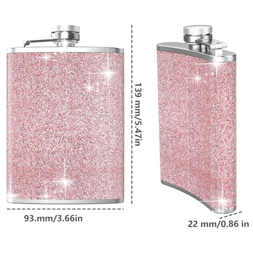 Hip Flask, KIKISML 8Oz Flasks for Liquor Stainless Steel Spirit with