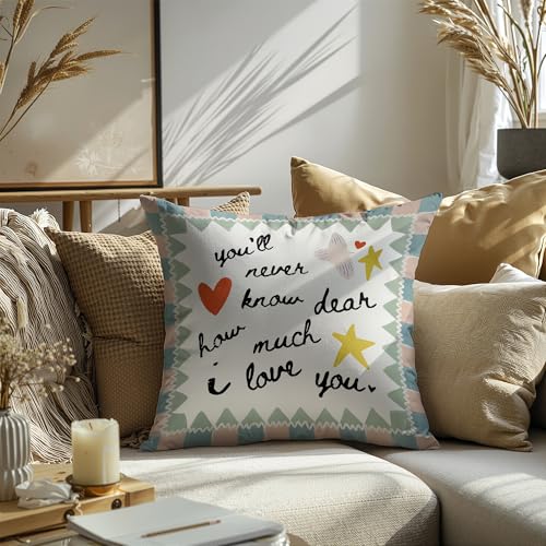 Christian Kids Throw Pillow Cover 18x18, Bible Verse Nursery Decor - Style 29
