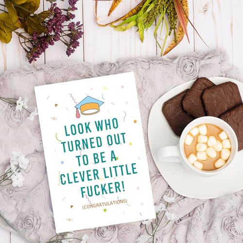 Funny Graduation Card for Him/Her - Humorous Congrats Gift