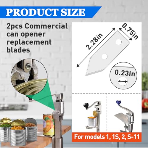 2 Pack Can Opener Replacement Blades for Edlund #1 - Durable Stainless Steel