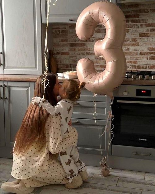 40 Inch Large Light Brown Number 4 Balloon by [Brand Name] - Perfect for Birthdays & Graduations