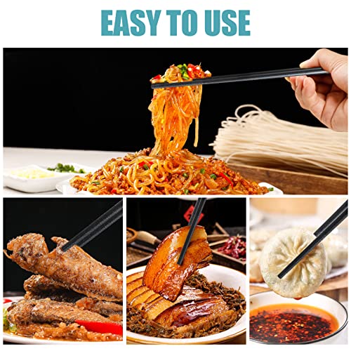 Reusable Fiberglass Chopsticks - 5 Pairs, 9.5 Inches, Non-Slip Design