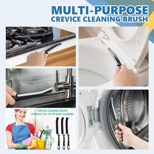 Crevice Cleaning Brush Set - 12 Hard Bristle Tools for Tight Spaces
